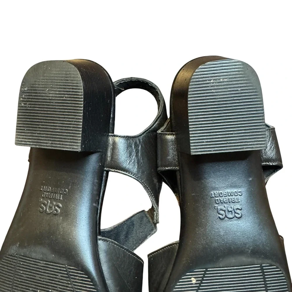 SAS Tripad Comfort‎ Shoes Womens Size 10 Wide Leather Low Heel Sandals L4 208830